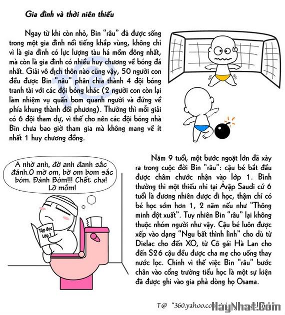 Cuộc đời , sự nghiệp , BinLaDen,Truyen tranh, Truyen truyen cuoi, Tranh vui, Hinh vui, Truyen tieu lam, Chuyen cuoi, cuoi 24H, Truyện Cười Hay Nhất