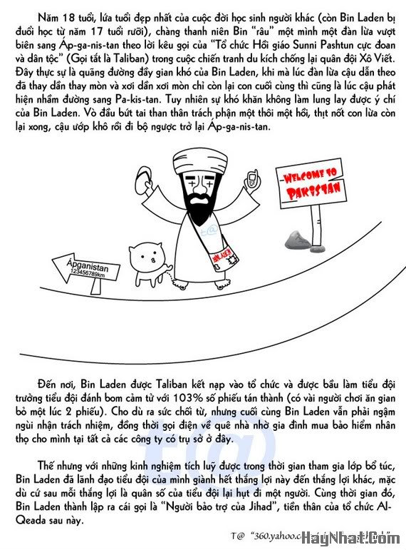 Cuộc đời , sự nghiệp , BinLaDen,Truyen tranh, Truyen truyen cuoi, Tranh vui, Hinh vui, Truyen tieu lam, Chuyen cuoi, cuoi 24H, Truyện Cười Hay Nhất