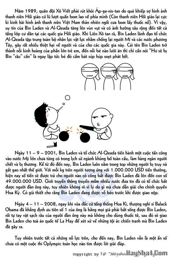 Cuộc đời , sự nghiệp , BinLaDen,Truyen tranh, Truyen truyen cuoi, Tranh vui, Hinh vui, Truyen tieu lam, Chuyen cuoi, cuoi 24H, Truyện Cười Hay Nhất