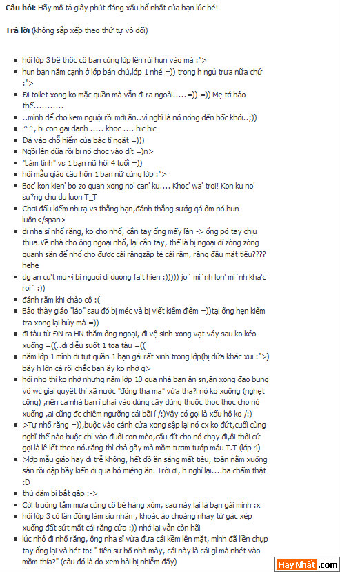 Ký ức xấu thời thơ ấu