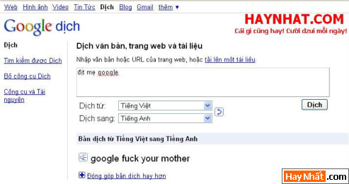 Google, Web, Website, Chửi bậy, Fuck, Fuck you