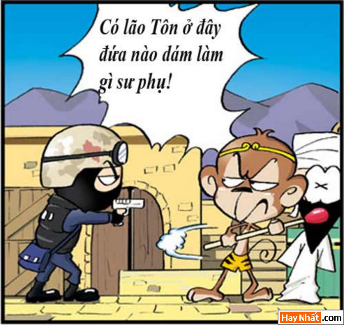 Tân Tây Du Ký (15): Ngộ Không trúng bom, Truyện Tây Du Ký, Tân Tây Du Ký, Truyen Tay Du Ky, Tan Tay Du Ky, Ton Ngo Khong, Tôn Ngộ Không, tay du ky, tan tay du ky, tay du ky hai, truyen cuoi, chuyen cuoi, truyen tranh, hai huoc, ngo khong, su phụ