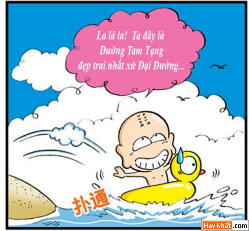 Tân Tây Du Ký (21): Tắm tiên ở Lưu Sa Hà, Truyện Tây Du Ký, Tân Tây Du Ký, Truyen Tay Du Ky, Tan Tay Du Ky, Ton Ngo Khong, Tôn Ngộ Không, tay du ky, tan tay du ky, tay du ky hai, truyen cuoi, chuyen cuoi, truyen tranh, hai huoc, ngo khong, su phụ