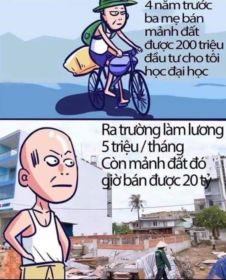Bỏ học đi buôn đất thôi