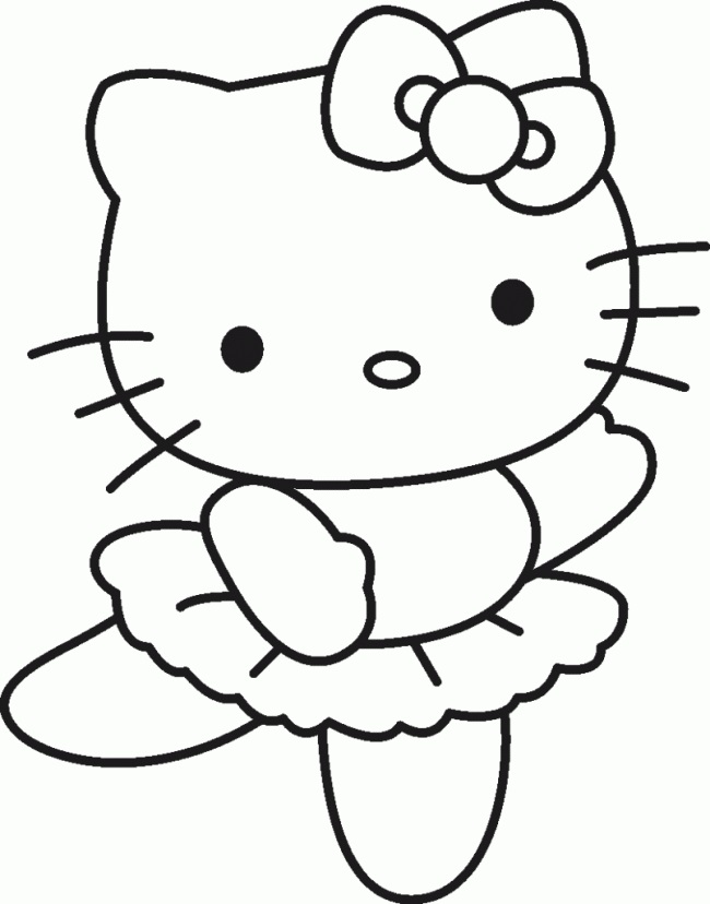 tranh tô màu hello kitty