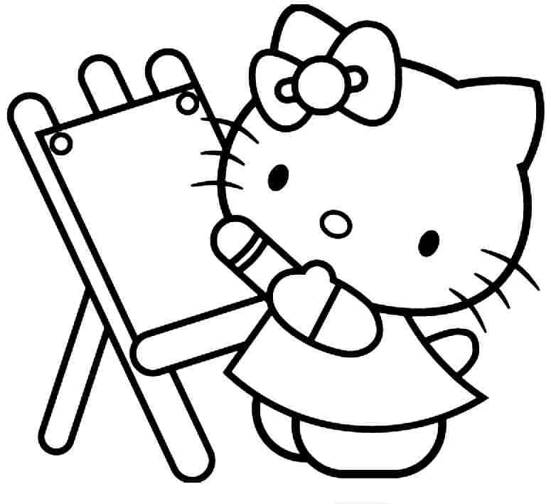Tô Màu Hello Kitty Đẹp  145 Tranh Tô Màu Cho Bé Dễ Thương