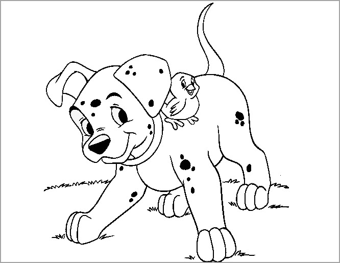 Tranh tô màu con vật con chó