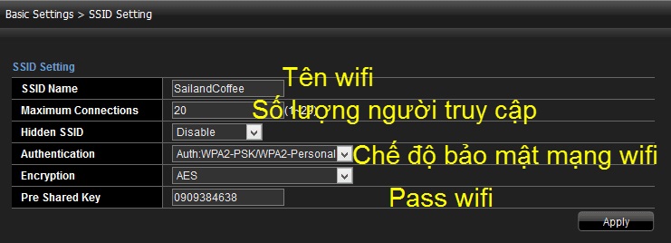 đổi mật khẩu wifi