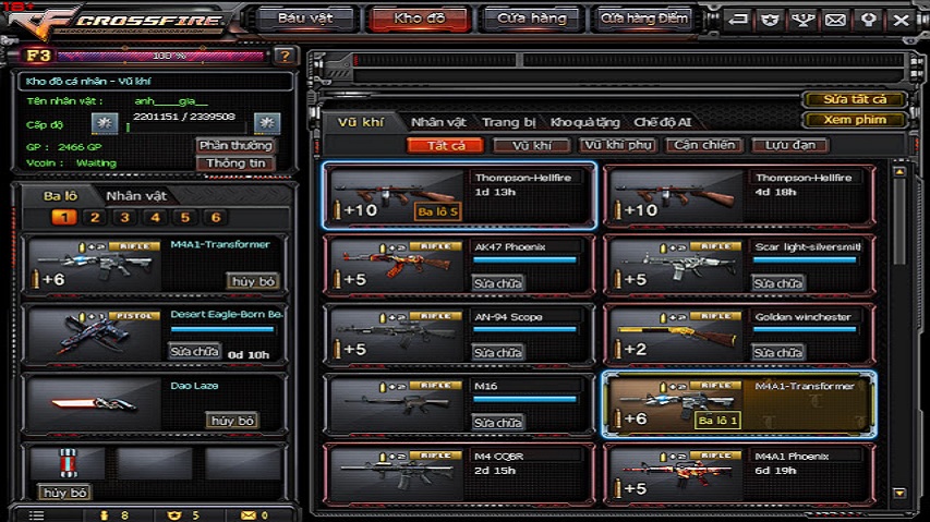 Share acc Đột Kích VIP miễn phí mới nhất