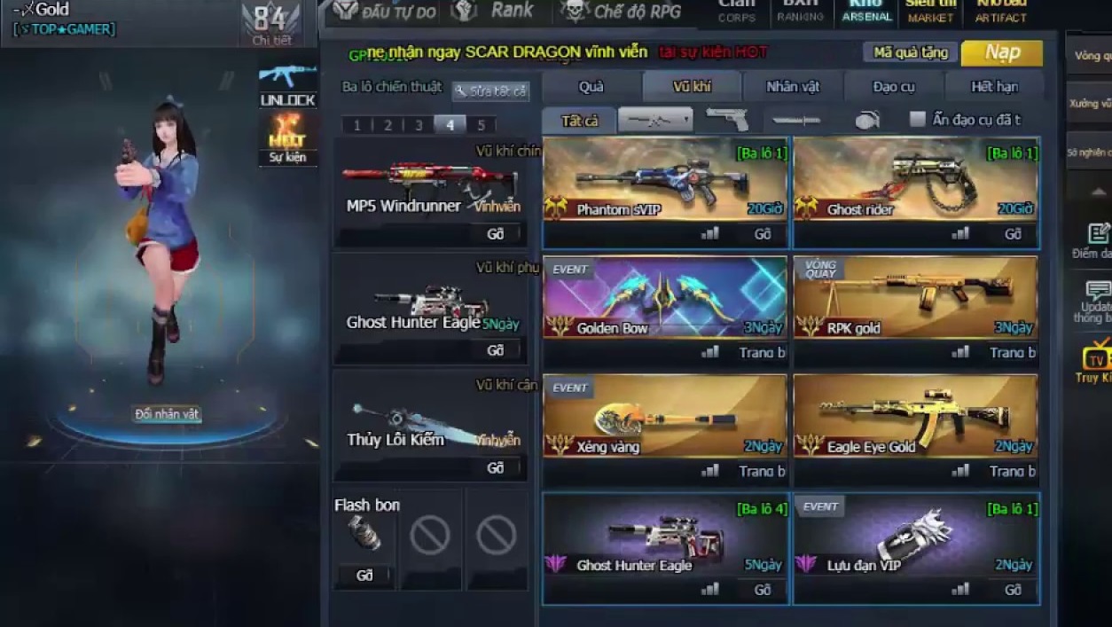 Share acc Truy Kích VIP mới nhất 2020 không ai chơi