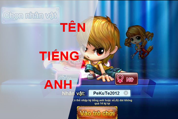 tên tiếng Anh hay cho game