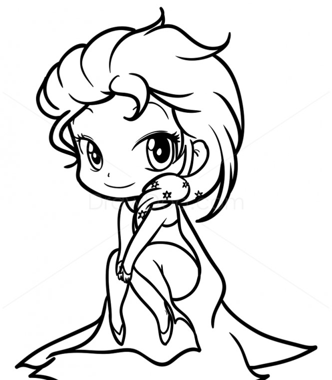 tranh tô màu công chúa Elsa