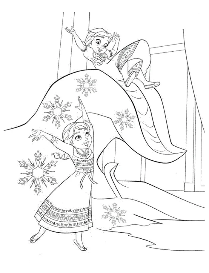 Tranh tô màu Elsa cho bé