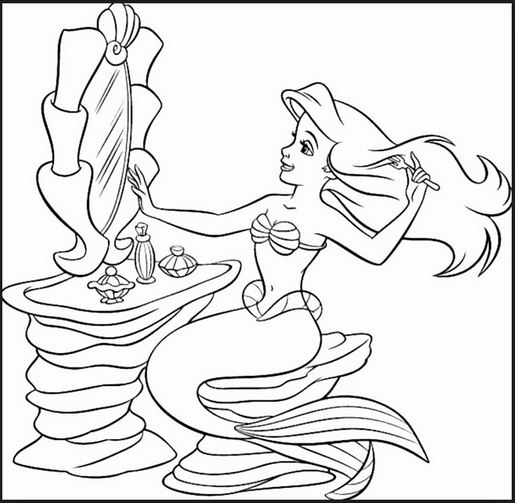 Tranh tô màu nàng tiên cá