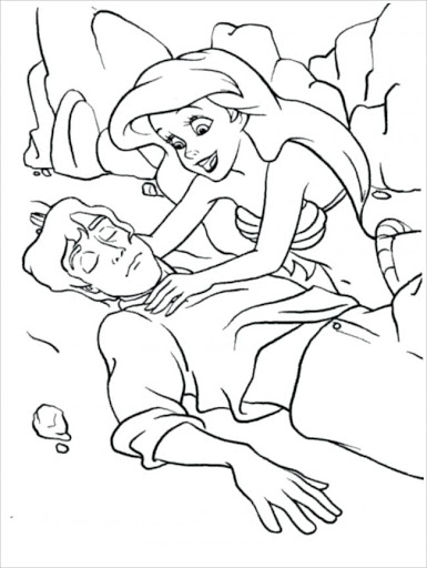 Tranh tô màu nàng tiên cá