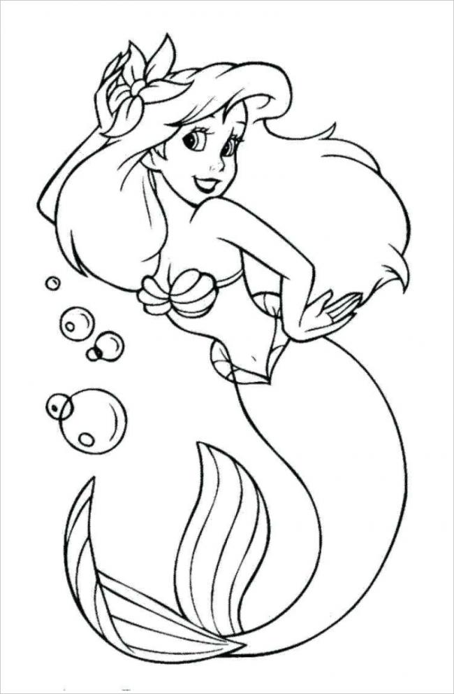 Tranh tô màu nàng tiên cá