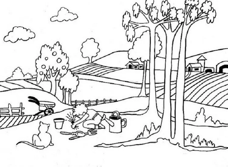 Tranh tô màu phong cảnh miền núi  Kiến Thức Vui  DYB