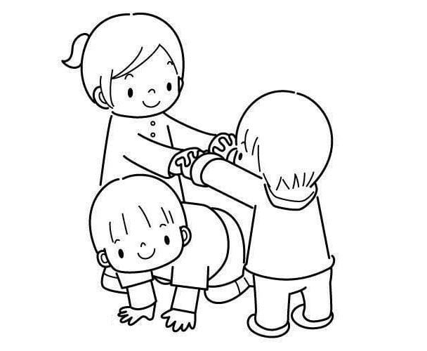 tranh tô màu trường mầm non