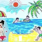 gia đình tèo đi tắm biển