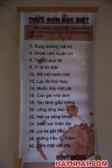 Thực đơn, quá đã, hinh vui, anh vui